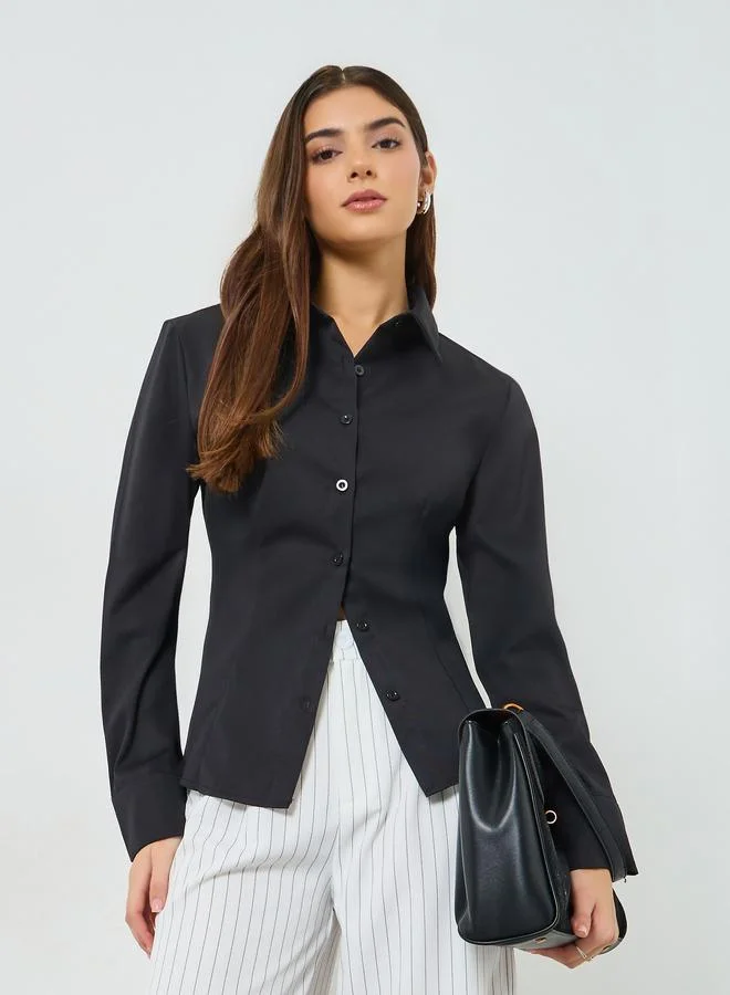 تايك تو بلوزة بأكمام طويلة ورباط من الخلف