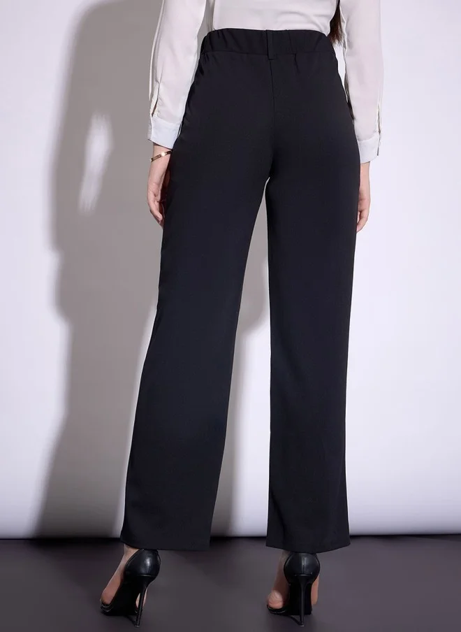 ساسافراس Black Parallel Trousers for Women