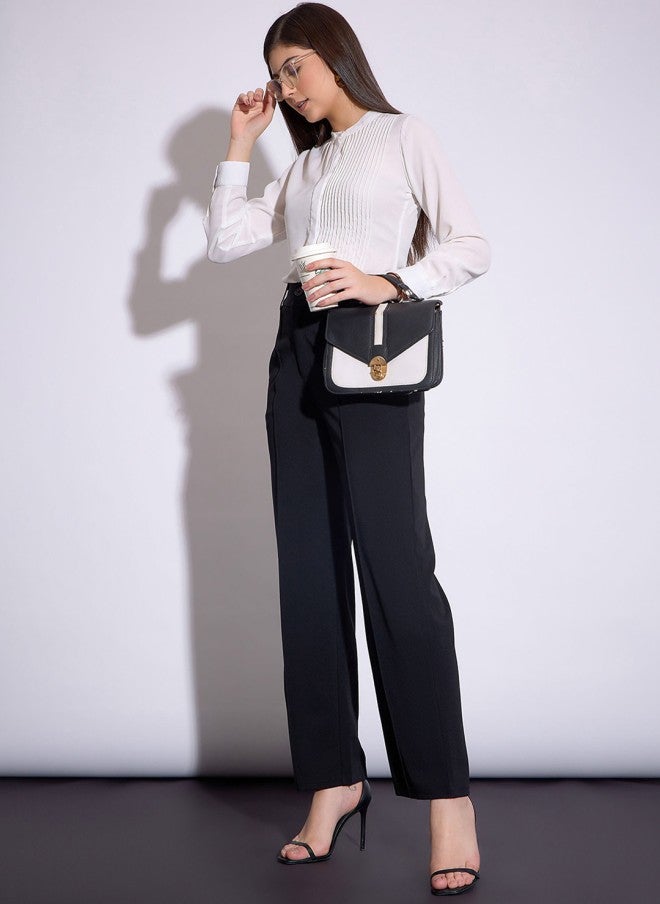 SASSAFRAS Black Parallel Trousers for Women - Image 5