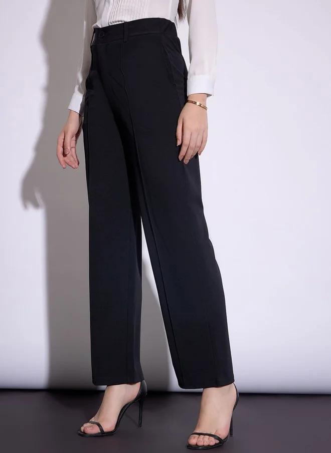ساسافراس Black Parallel Trousers for Women