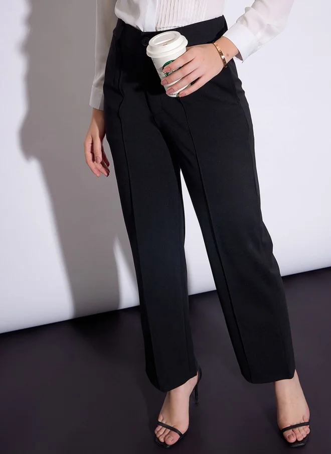 ساسافراس Black Parallel Trousers for Women