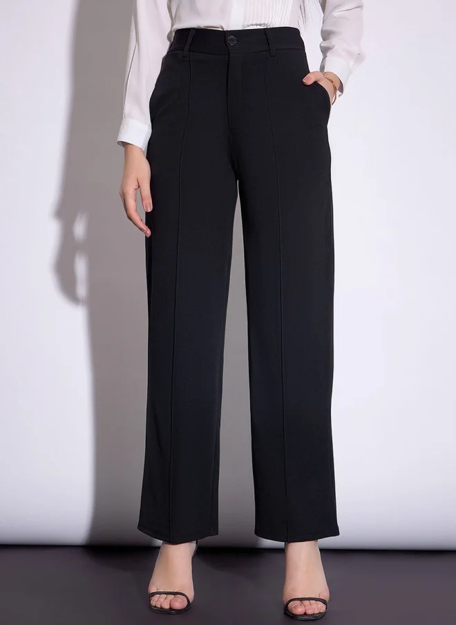 ساسافراس Black Parallel Trousers for Women