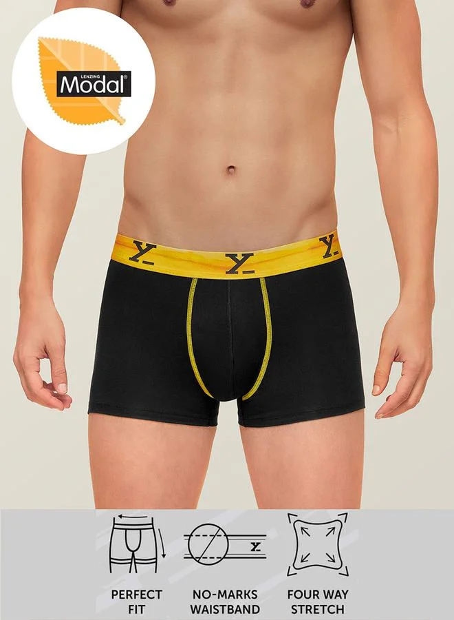 اكس واي اكس اكس Modal Stretch Trunks with Printed Branded Elastic by Styli