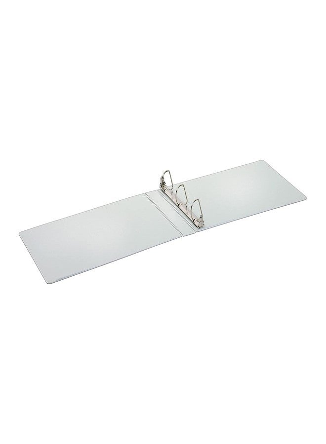 Cardinal 22122 11 x 17 ClearVue Slant-D Ring Binder 1 1/2-Inch Cap White - Image 3