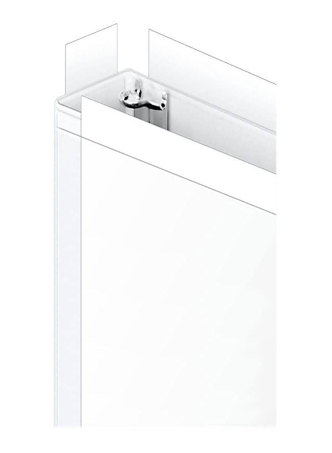 Cardinal 22122 11 x 17 ClearVue Slant-D Ring Binder 1 1/2-Inch Cap White - Image 4