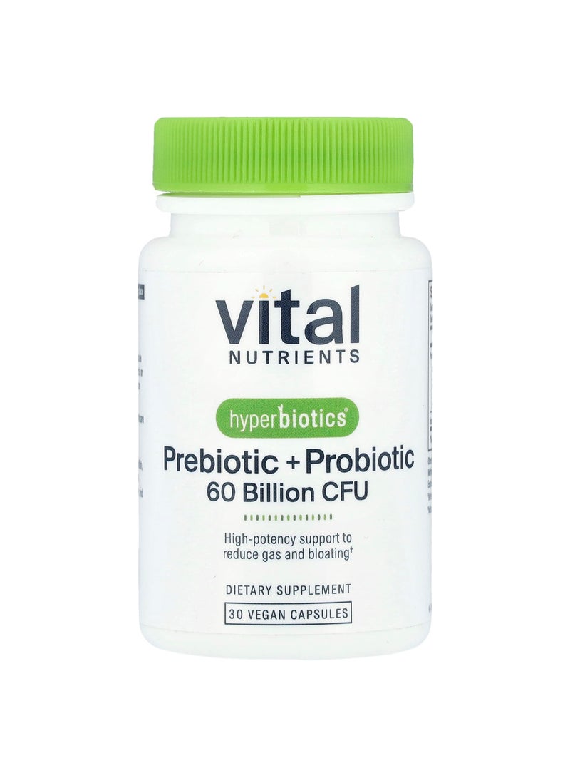 Vital Nutrients Hyperbiotics, Prebiotic  + Probiotic, 30 Vegan Capsules