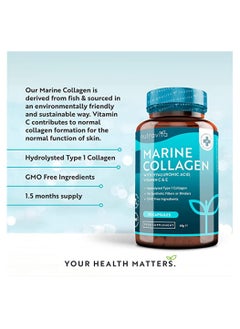 Nutravita Marine Collagen 1000mg Enhanced with Hyaluronic Acid 100mg 90 Super Strength Capsules  - Image 3