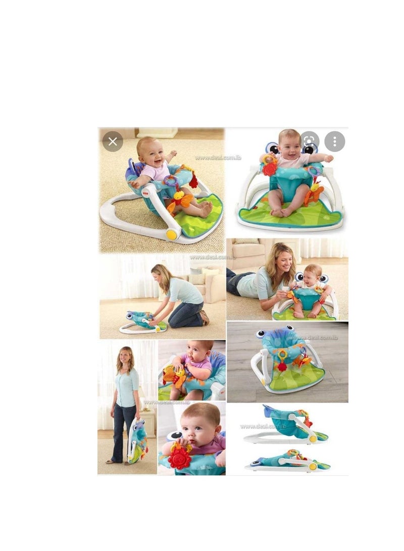 Generic Foldable Baby seat  Sit-Me-Up Floor Seat - Frog  - Image 4
