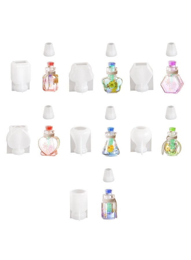 Drift Bottle Silicone Mold DIYs Crystal Epoxy Resin Star Heart Wishing Bottle Molds Night Decorative Plaster Concrete - Image 5