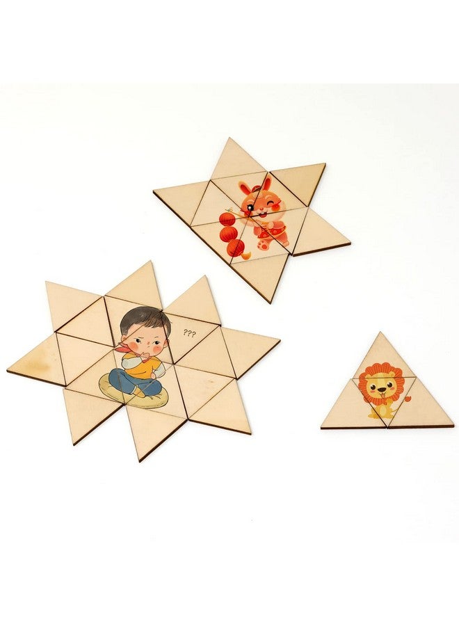 يوتون 100 قطعة من قطع الخشب الفارغة غير المكتملة على شكل مثلث مقاس 30 مم/1.2 بوصة، شرائح خشبية، رقائق خشبية، زينة للحرف اليدوية والديكور المنزلي وألعاب الطاولة والتعليم في مرحلة الطفولة المبكرة وما إلى ذلك - Image 3