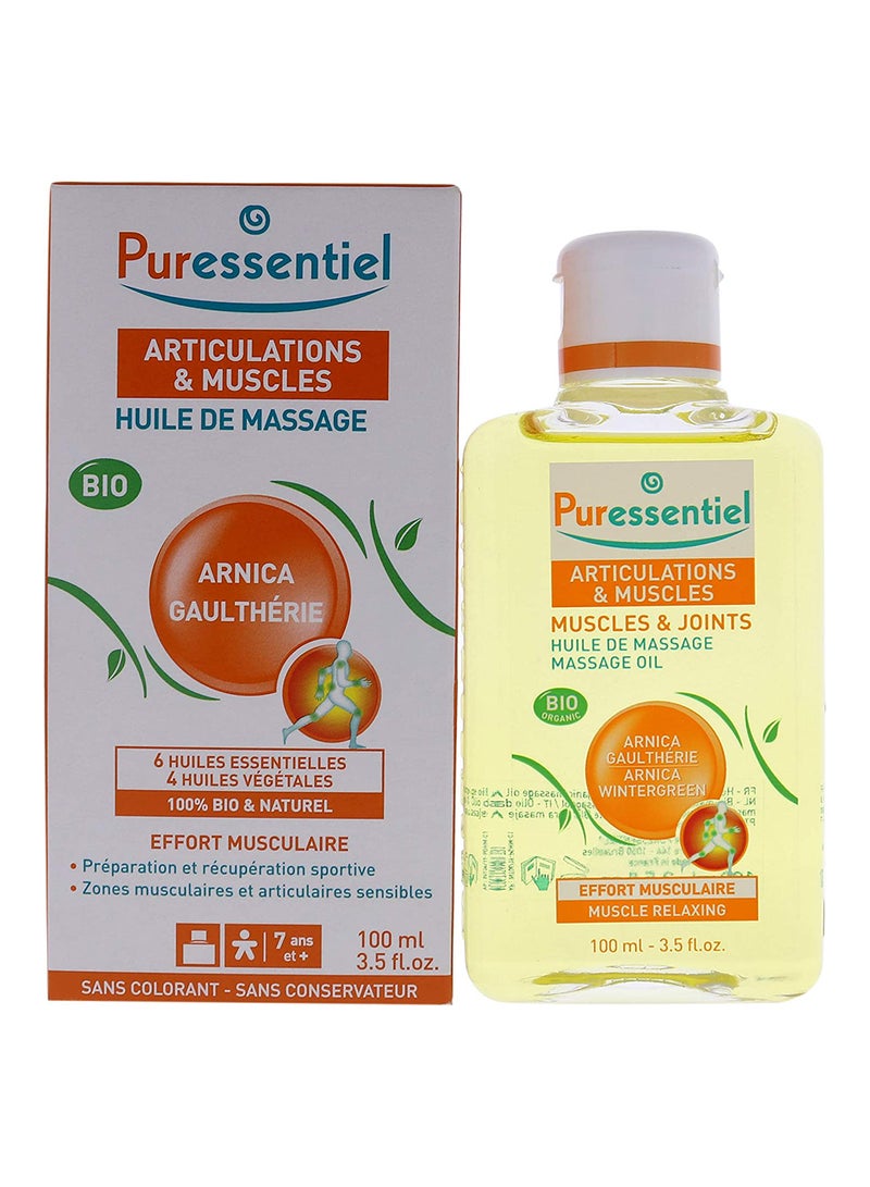 Puressentiel زيت تدليك عضوي مرخٍ للعضلات 100 مل