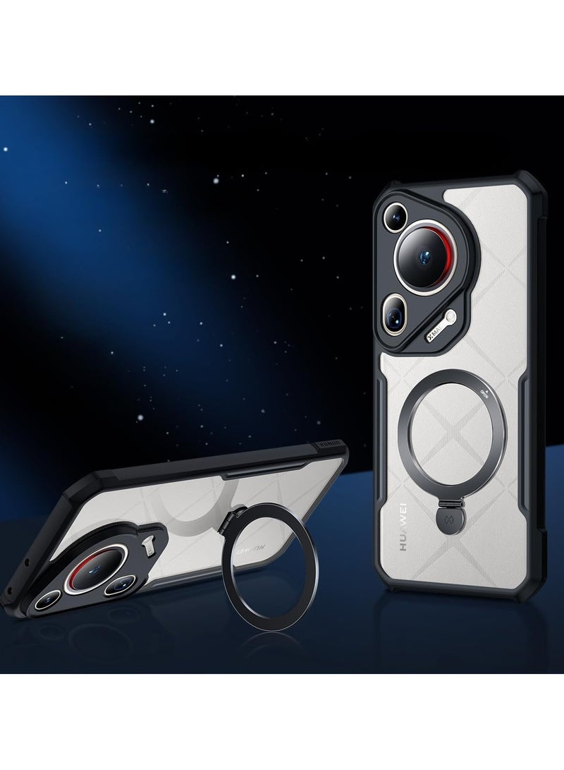 general Case Compatible with Huawei Pura 70 Ultra Case, Built-in Airbag Protection Anti-Fingerprint Scratch-Resistant Shockproof Protective Cover with Magnetic Ring Stand - Image 2