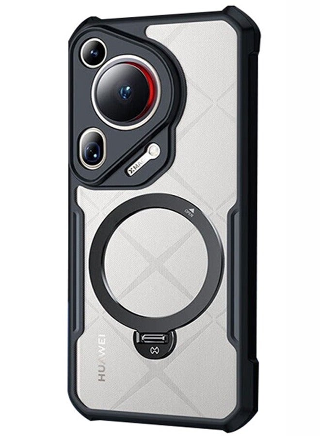 general Case Compatible with Huawei Pura 70 Ultra Case, Built-in Airbag Protection Anti-Fingerprint Scratch-Resistant Shockproof Protective Cover with Magnetic Ring Stand - Image 1