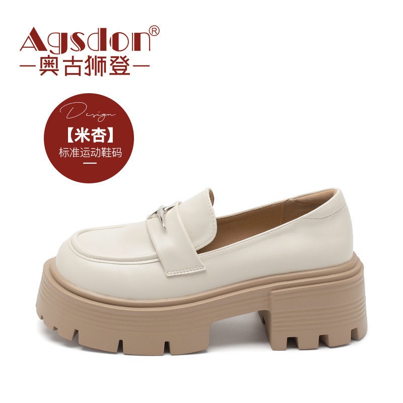 Augusto Platform Loafers Women'S 2020 Autumn New British Style Japanese Style Jk French Style Leather Shoes Ins - Image 1