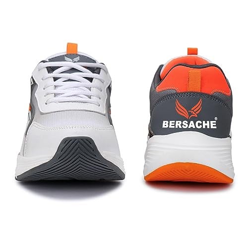 BERSACHE Premium Sports,Gym, Trending, Stylish Running Shoes for Men (Red), 9 UK - Image 3
