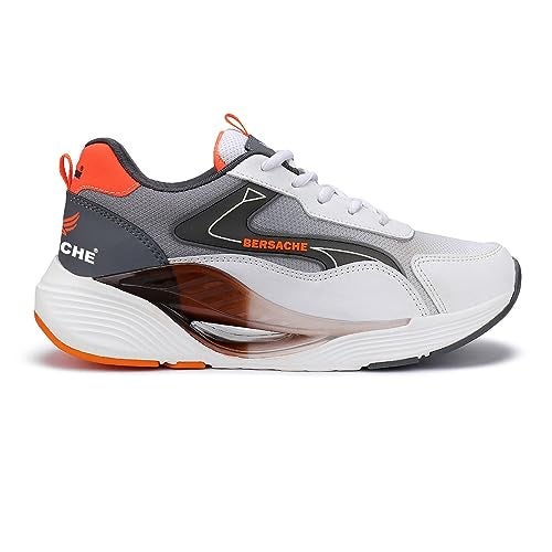 BERSACHE Premium Sports,Gym, Trending, Stylish Running Shoes for Men (Red), 9 UK - Image 4