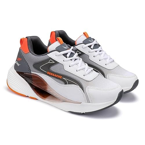 BERSACHE Premium Sports,Gym, Trending, Stylish Running Shoes for Men (Red), 9 UK - Image 1
