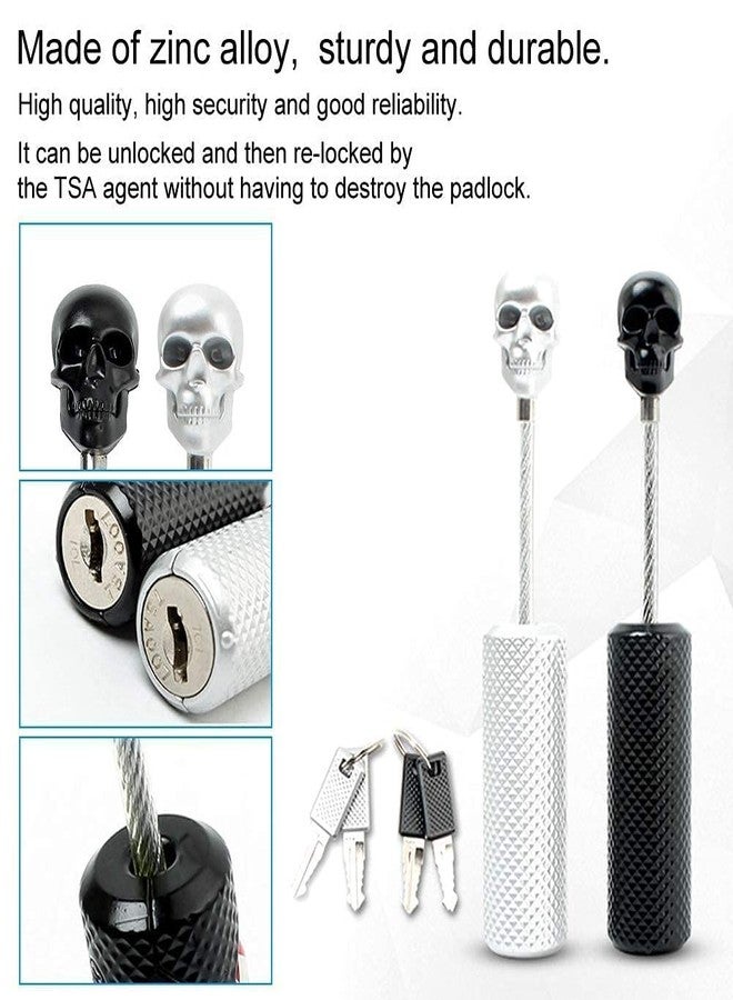 Fambal TSA Approved Travel Luggage Locks with Skull Style -Steel Padlocks with 2 Keys for Baggage, Suitcases & Backpacks (Pack of 2) - Image 3