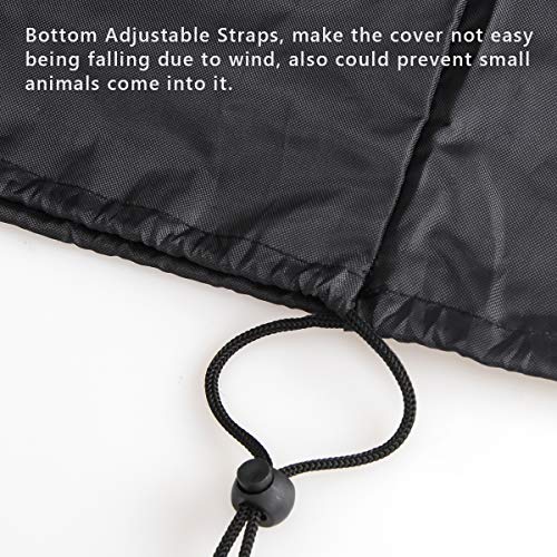 Luxiv Turbine Vent Cover, Luxiv Black Roof Ventilator Insulation Waterproof Turbine Roof Cover 420D Oxford Cloth Ventilator Vent Protection (20D x 20W) - Image 4
