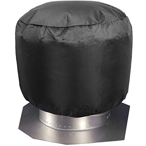 Luxiv Turbine Vent Cover, Luxiv Black Roof Ventilator Insulation Waterproof Turbine Roof Cover 420D Oxford Cloth Ventilator Vent Protection (20D x 20W) - Image 1