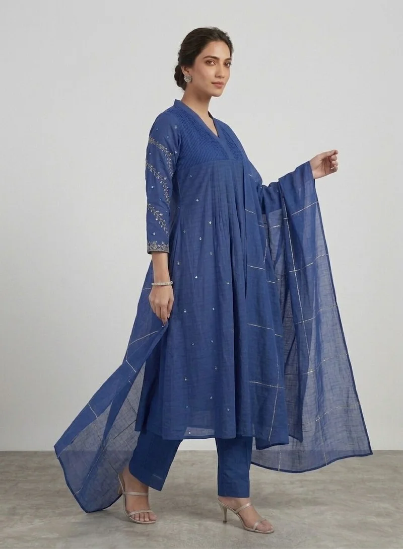 ladies kurta dress Priya's Panache Premium Mul Chanderi Set for Women with Dupatta and Pants, Embroidered Anarkali Kurti Set, Indian Ethnic Wear, Salwar Suit, Traditional Dress, Festive Wear, Party Wear, Wedding Outfit for stylish ladies kurta design