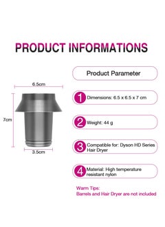 Generic Adapters for Dyson Hair Dryers, Multifunctional Hair Dryer Accessories Curling Nozzles and Curling Accessories Adapters for Drying, Straightening, Curling and Straightening Hair  - Image 3