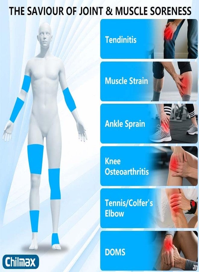 Chilmax Elbow Ice Pack Wrap Compression Sleeve Pain Relief, Tennis Elbow & Golfers Arm Cold Hot Packs Brace,Reusable Gel Ice Sleeve for Knee Calf Ankle Thigh Injurie,Fits Left/Right (S - Image 2