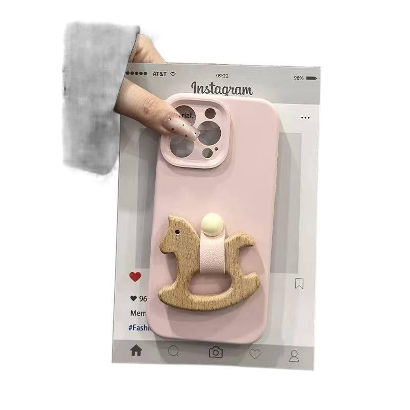 غطاء واقي | مقاوم للصدمات لـ iPhone 13 | حامل حلقة | PC | برتقالي - Image 2