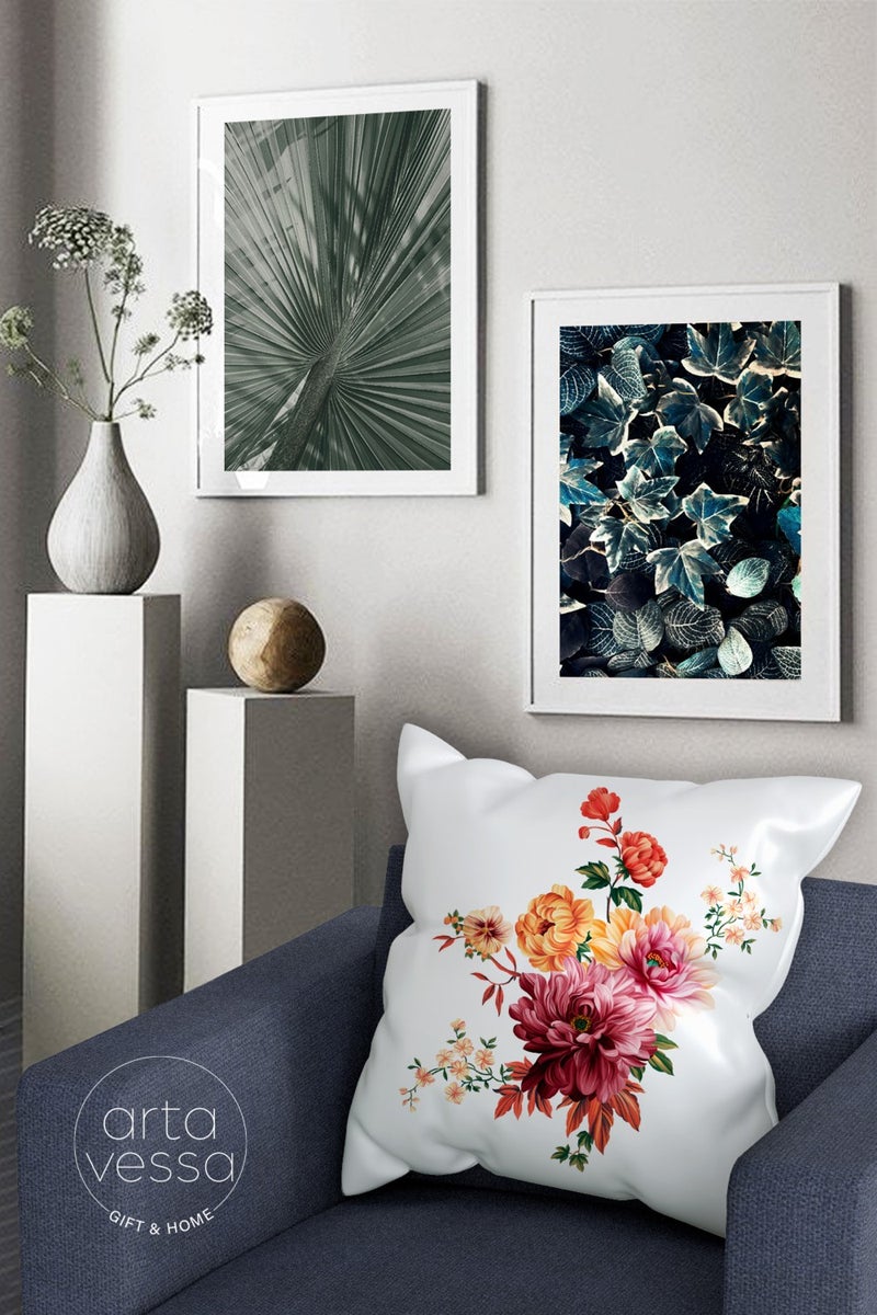 Double Sided Digital Printed Decorative Faux Leather Throw Pillow Cover  - Image 2
