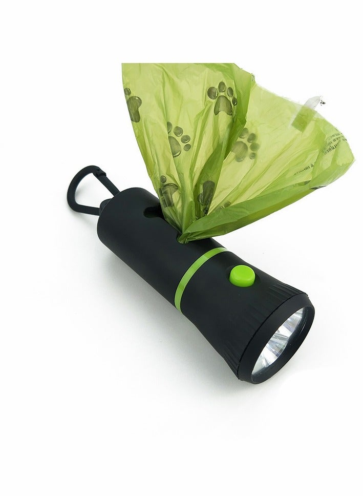 حامل أكياس فضلات الكلاب مع مصباح LED و8 لفات أكياس - 2 قطعة - Image 2
