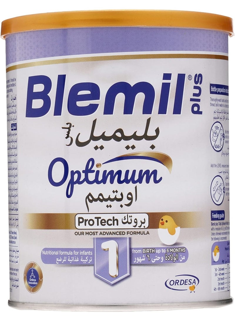 بليميل بلس حليب بليميل بلس 1 أوبتيموم بروتك، تركيبة غذائية متطورة للأطفال من عمر 0 ​​إلى 6 أشهر. 400 غرام - Image 4