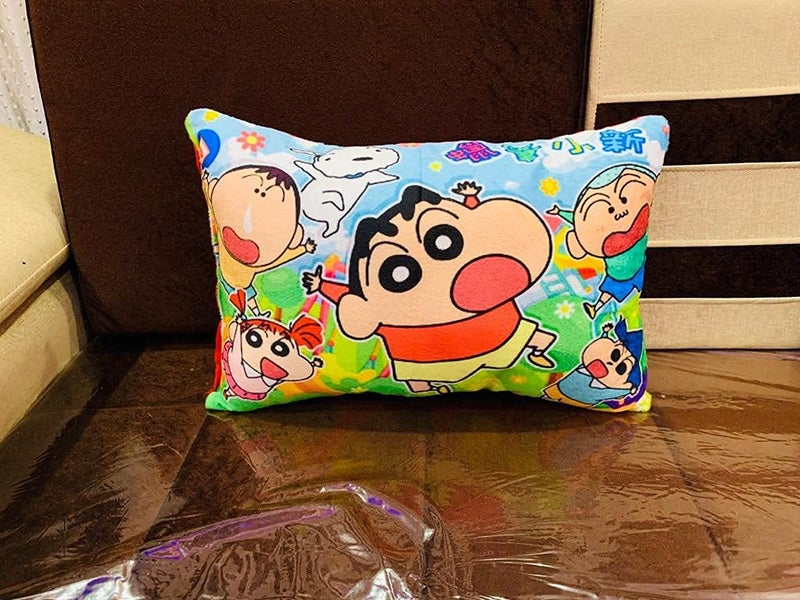 NISHOMES Velvet Printed Kids Cartoon Pillow Fiber Filled Size 12x18 Inches - Image 1