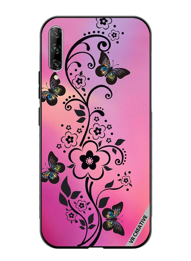 VR CREATIVE Protective Case Cover For Huawei Nova Y9S Black Floral Butterfly Design Multicolour - Image 1