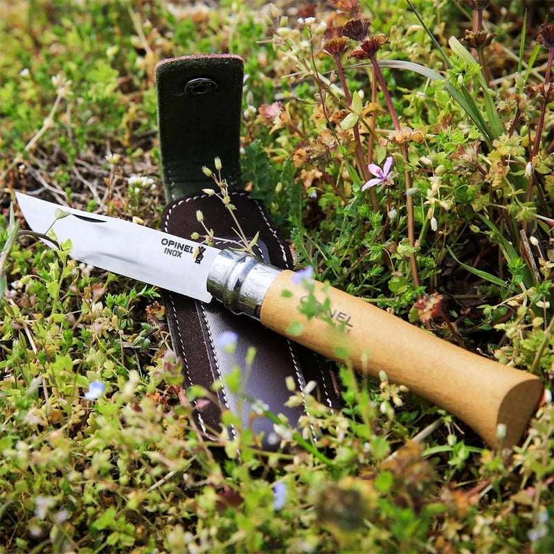 Opinel No.08 Stainless Steel Folding Knife with Sheath - Image 2