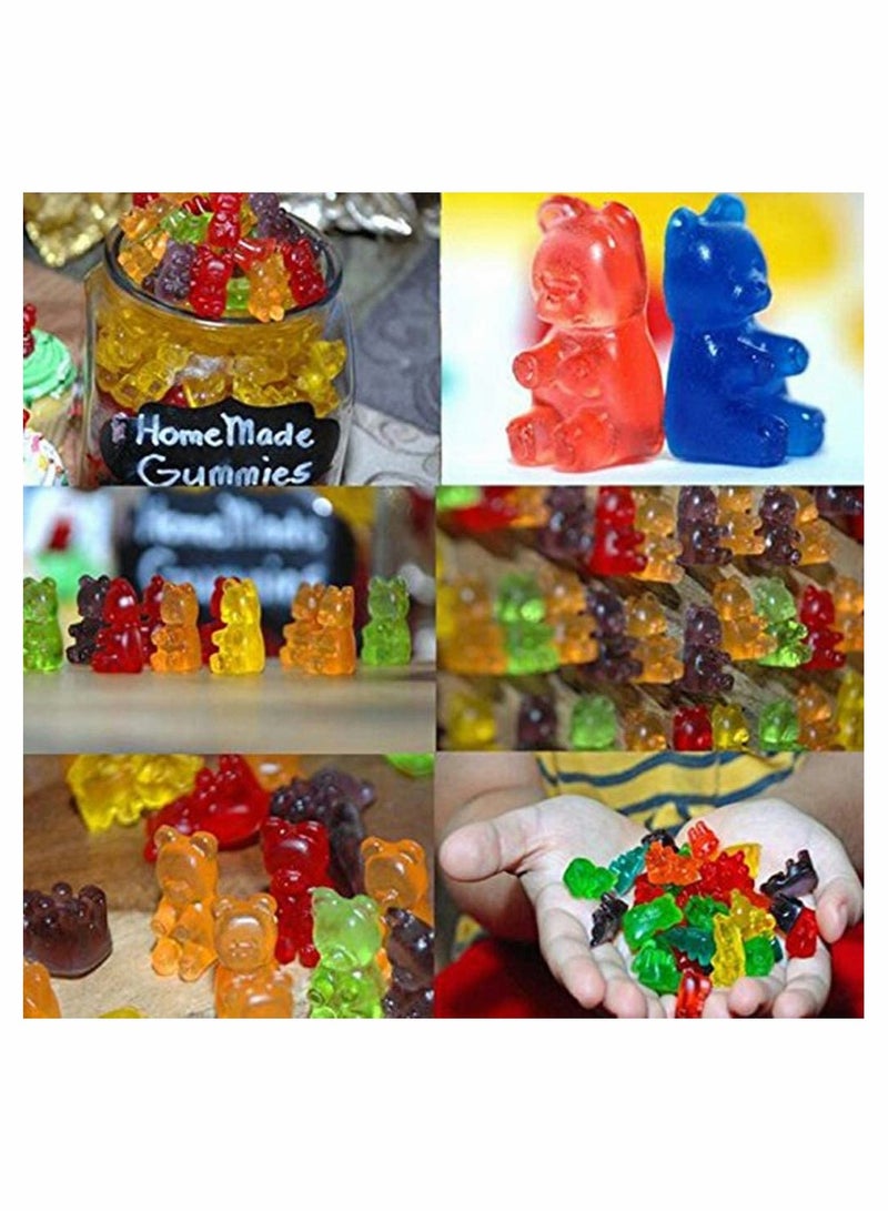 Silicone Gummy Bear Candy Molds Set of Three, 50 Cavity Molds with Extra Dropper for Easy Filling - Image 5