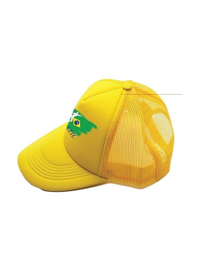 Brazil Sports Cap With Adjustment Plastic Snap Closure For Men And Women - Image 2