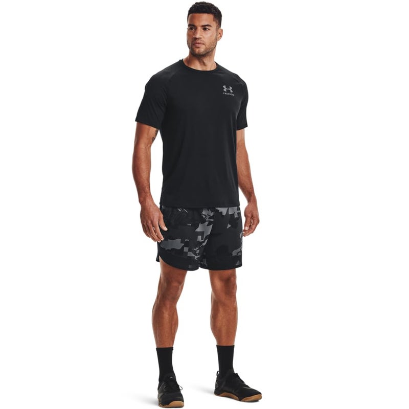 Under Armour Men's Freedom Tech Short Sleeve T-Shirt, Black (001)/Pitch Gray, Medium - Image 2