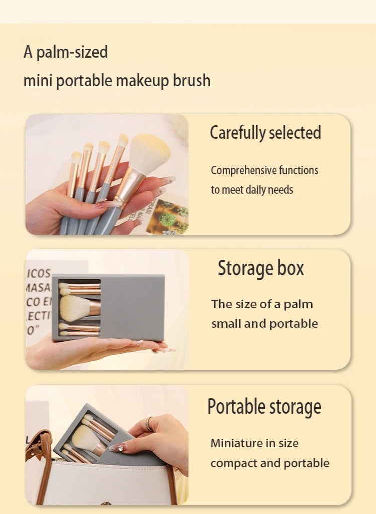 A 5-piece multi-purpose makeup brush set for makeup - Image 2