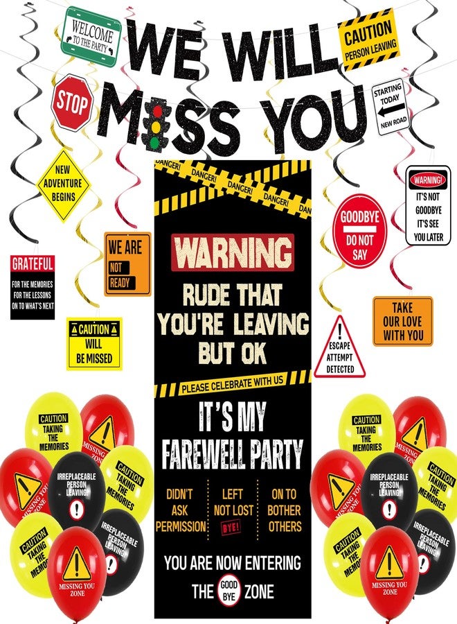Roetyce Caution Rude That Your Are Leaving Farewell Banner - Image 1