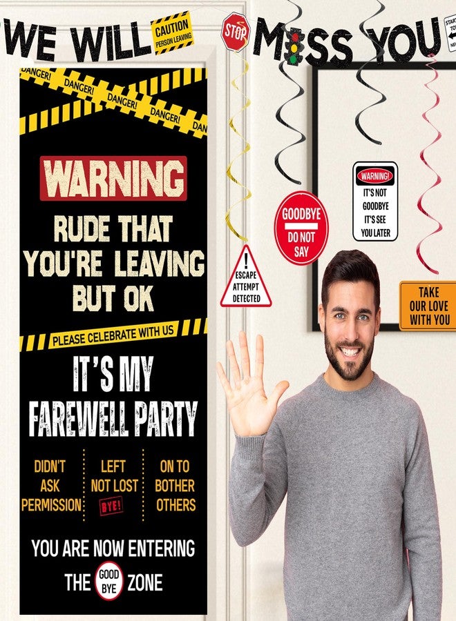 Roetyce Caution Rude That Your Are Leaving Farewell Banner - Image 4