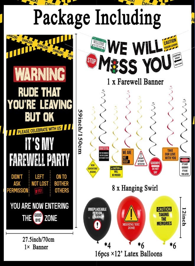 Roetyce Caution Rude That Your Are Leaving Farewell Banner - Image 2