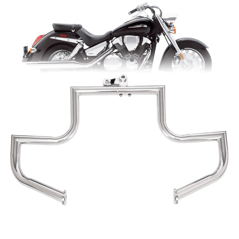 Kinglemc Engine Guard Highway Freeway Crash Bar for Honda VTX 1300 R S C Models 1300R 1300C 1300S Silver