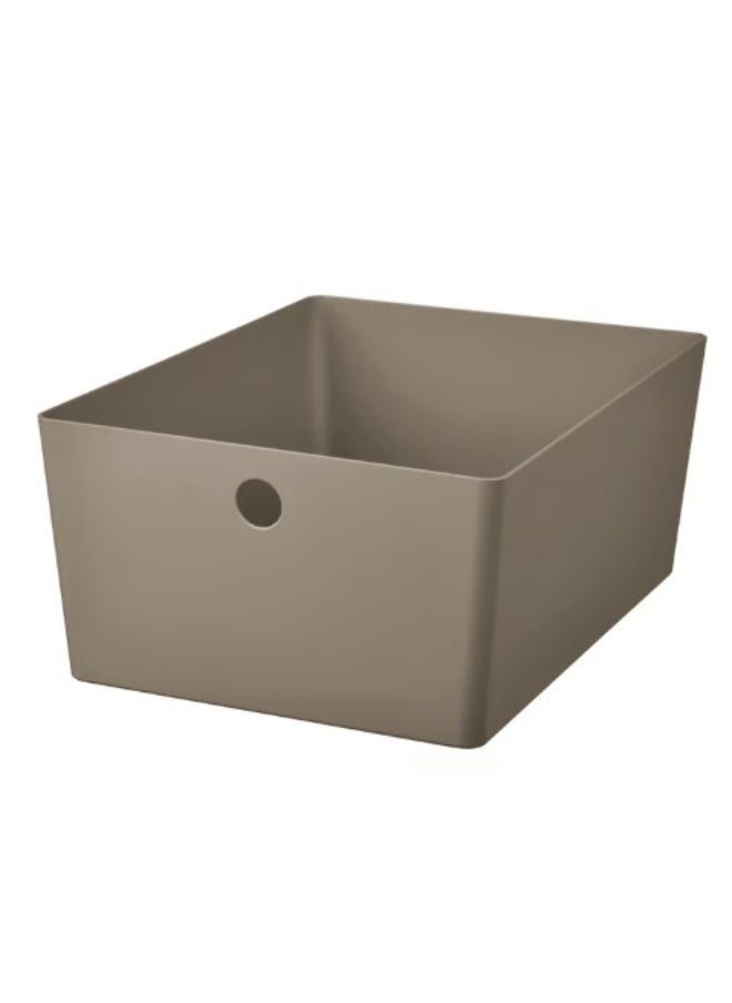 IKEA (IKEA) Box, dark grey-beige, 26x35x15 cm  - Image 1