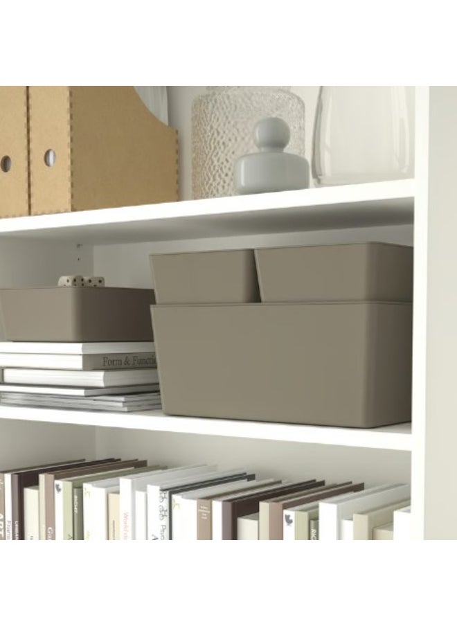 IKEA (IKEA) Box, dark grey-beige, 26x35x15 cm  - Image 3