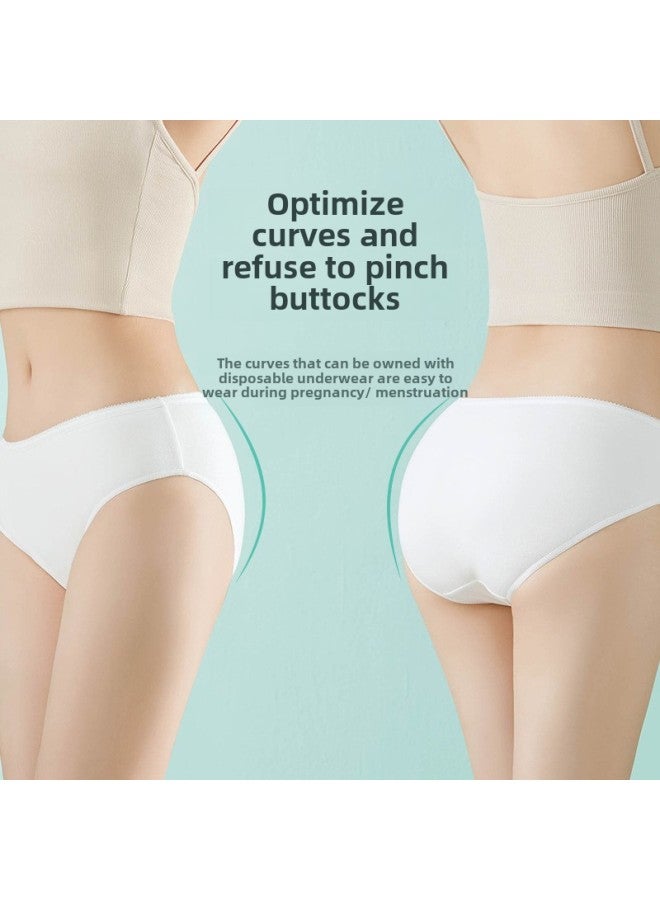 Time Disposable Underwear Men's And Women's Travel Triangle Cotton Underwear Travel Children's Wash-Free Underwear Cotton Shorts-Color:Women's White 5-pack-Size:M [below 45kg]  - Image 5