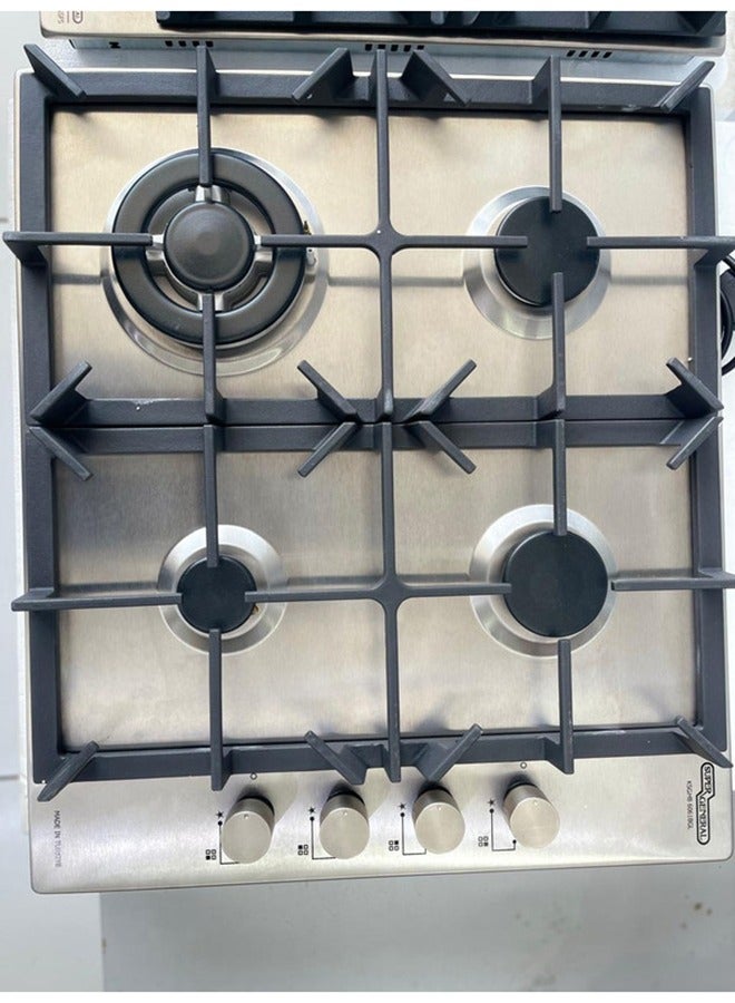 SUPER GENERAL super_general Super General 4 Burner Built-In 60x60 Cooktop Gas Hob With Full Safety And Auto Ignition, Matt Inox Color, Stainless Steel, KSGHB6061BGL, 2 Years Warranty. KSGHB6061BGL MATT INOX KSGHB6061BGL MATT INOX - Image 1