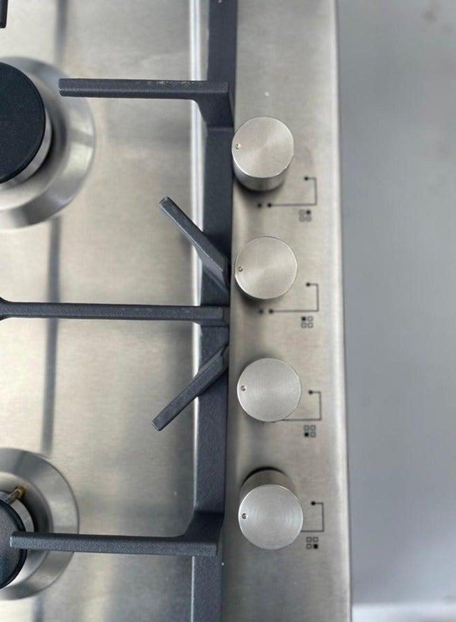 SUPER GENERAL super_general Super General 4 Burner Built-In 60x60 Cooktop Gas Hob With Full Safety And Auto Ignition, Matt Inox Color, Stainless Steel, KSGHB6061BGL, 2 Years Warranty. KSGHB6061BGL MATT INOX KSGHB6061BGL MATT INOX - Image 4
