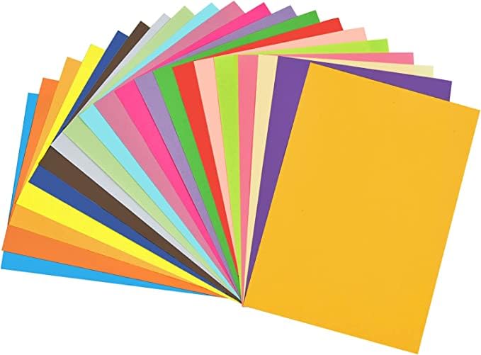 Eclet 40 pcs Color A4 Medium Size Sheets (10 Sheets Each Color) Art and Craft Paper Double Sided Colored Set 8 - Image 1