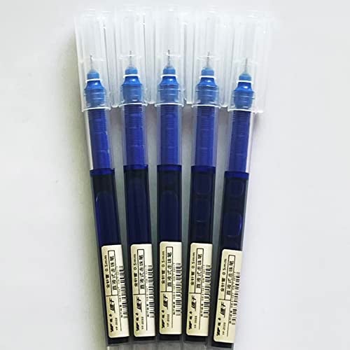 sencoo 5 pack Extra Fine Point Pens Liquid Ink Pen Rolling Roller ball Quick-drying Ink for Home Office School (Blue) - Image 1