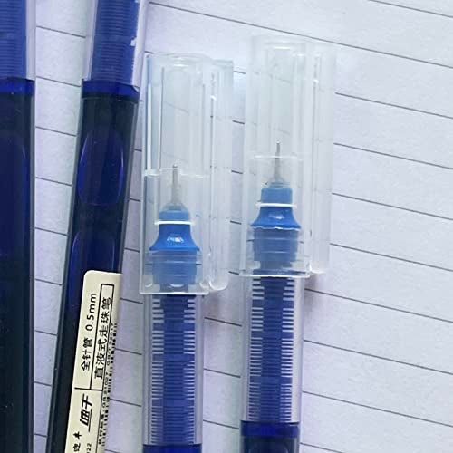 sencoo 5 pack Extra Fine Point Pens Liquid Ink Pen Rolling Roller ball Quick-drying Ink for Home Office School (Blue) - Image 4